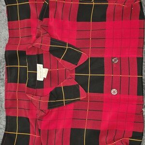Vintage Jones New York double-breasted red black gold shirt size 12